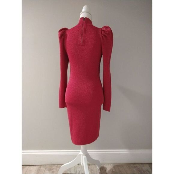 Alice + Olivia Issa Pink Puff Sleeve Minidress Size Medium NWT - Picture 4 of 5